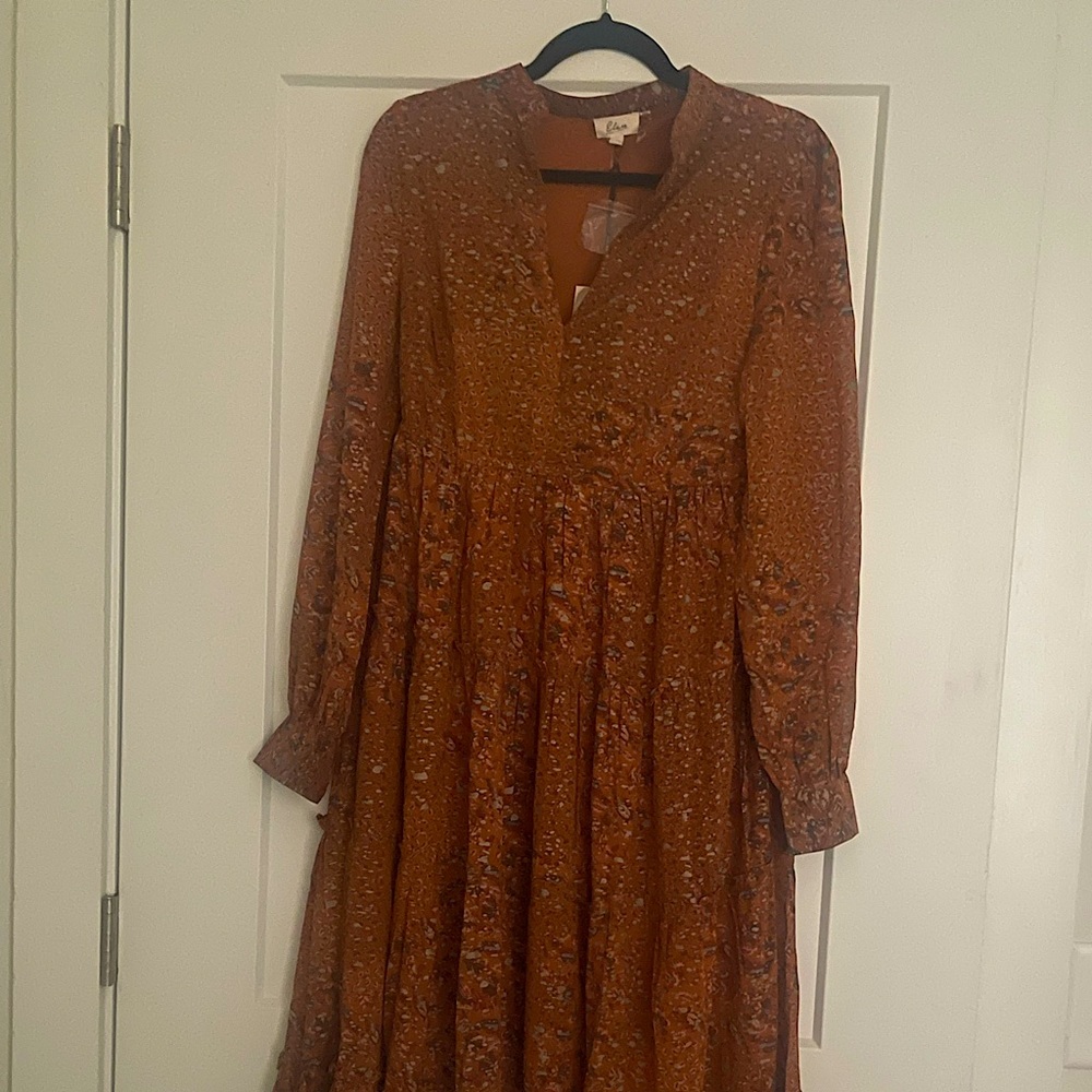 Burnt Orange with flowers Elan dress - Never Worn - NWT